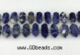 CNG8903 10*25mm - 14*30mm faceted nuggets sodalite beads