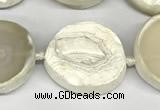 CNG8953 25*28mm - 32*35mm freeform druzy agate beads