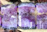 CNG8970 15 inches 30*45mm - 35*55mm freeform druzy amethyst beads