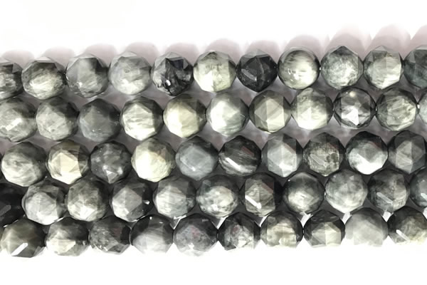 CNG9069 15.5 inches 10mm faceted nuggets eagle eye jasper gemstone beads