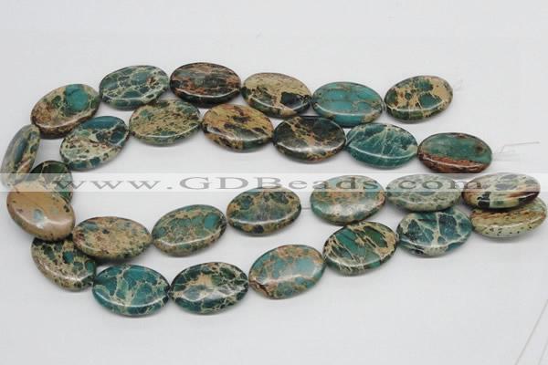 CNI12 16 inches 20*30mm oval natural imperial jasper beads wholesale