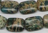 CNI17 16 inches 15*20mm rectangle natural imperial jasper beads wholesale