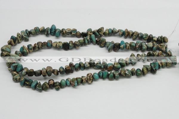 CNI19 16 inches 6*8mm - 8*12mm nuggets natural imperial jasper chip beads