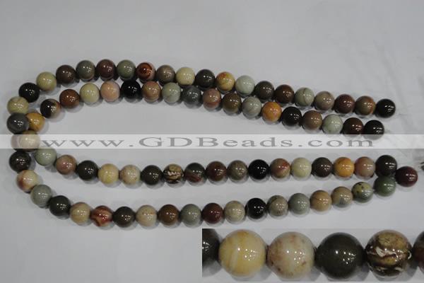 CNI203 15.5 inches 10mm round imperial jasper beads wholesale