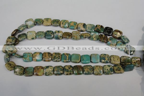 CNI25 15.5 inches 14*14mm square natural imperial jasper beads