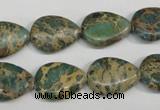 CNI29 15.5 inches 13*18mm flat teardrop natural imperial jasper beads