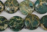 CNI31 15.5 inches 20mm flat round natural imperial jasper beads