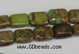 CNI39 15.5 inches 6*8mm rectangle natural imperial jasper beads