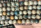 CNI403 15.5 inches 10mm round blue impression jasper beads