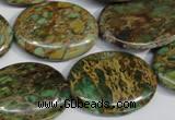 CNI43 15.5 inches 22*30mm oval natural imperial jasper beads