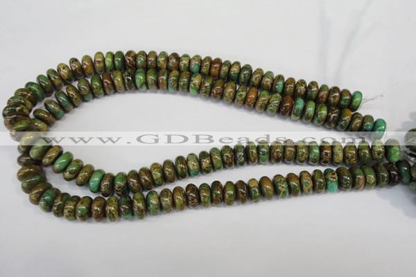 CNI46 15.5 inches 6*12mm rondelle natural imperial jasper beads