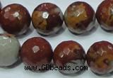 CNJ19 15.5 inches 16mm faceted round natural noreena jasper beads