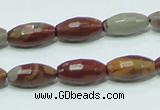 CNJ27 15.5 inches 8*16mm faceted rice natural noreena jasper beads