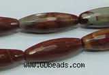 CNJ30 15.5 inches 10*30mm faceted rice natural noreena jasper beads