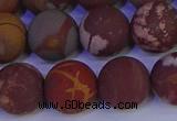 CNJ305 15.5 inches 14mm round matte noreena jasper beads wholesale