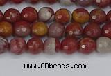 CNJ308 15.5 inches 4mm faceted round noreena jasper beads