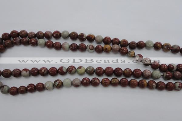 CNJ37 15.5 inches 8mm faceted round noreena jasper beads wholesale