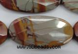 CNJ53 15.5 inches 25*50mm faceted oval noreena jasper beads