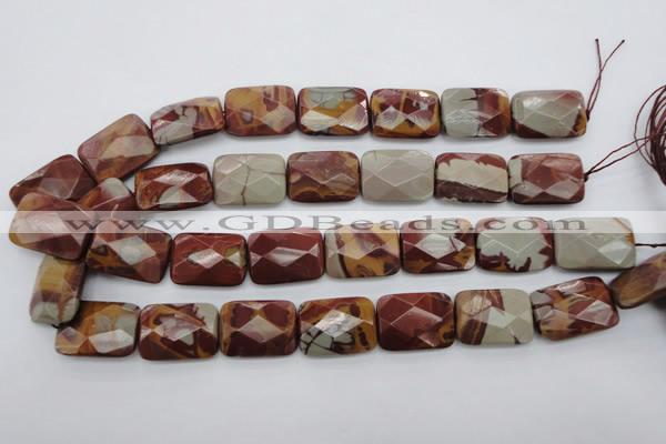 CNJ55 15.5 inches 18*25mm faceted rectangle noreena jasper beads