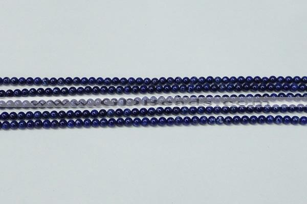 CNL1251 15.5 inches 4mm round natural lapis lazuli beads