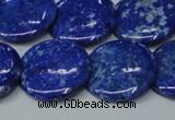 CNL1303 15.5 inches 22mm flat round natural lapis lazuli beads