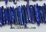 CNL1314 15.5 inches 3*25mm - 4*35mm wand natural lapis lazuli beads