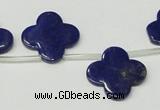 CNL1316 Top drilled 19mm flower natural lapis lazuli beads