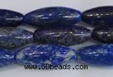 CNL1601 15.5 inches 12*30mm rice lapis lazuli gemstone beads