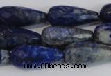 CNL1607 15.5 inches 12*25mm faceted teardrop lapis lazuli beads