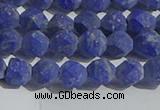 CNL1665 15.5 inches 6mm faceted nuggets matte lapis lazuli beads