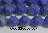 CNL1667 15.5 inches 10mm faceted nuggets matte lapis lazuli beads