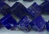 CNL1671 15.5 inches 9*9mm cube lapis lazuli gemstone beads