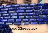 CNL1685 15.5 inches 4mm round & 6*12mm - 6*14mm tube lapis lazuli beads