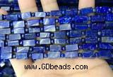 CNL1689 4mm round & 5*10mm - 6*12mm cuboid lapis lazuli beads