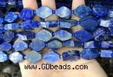 CNL1690 4mm round & 10*15mm - 12*18mm freeform lapis lazuli beads