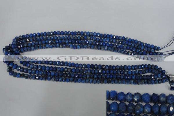 CNL426 15.5 inches 4*6mm faceted rondelle natural lapis lazuli gemstone beads