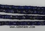 CNL432 15.5 inches 5*7mm bone natural lapis lazuli gemstone beads