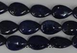 CNL501 15.5 inches 10*14mm flat teardrop natural lapis lazuli beads