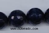 CNL608 15.5 inches 20mm faceted round natural lapis lazuli gemstone beads