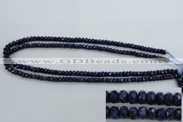 CNL871 15.5 inches 4*6mm faceted rondelle natural lapis lazuli beads