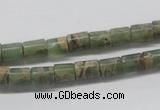 CNS07 16 inches 6*8mm cylinder natural serpentine jasper beads