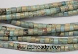 CNS135 15.5 inches 3.5*4mm heishi natural serpentine jasper beads