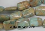 CNS146 15.5 inches 12*16mm rectangle natural serpentine jasper beads