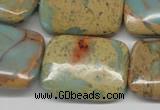 CNS151 15.5 inches 22*30mm rectangle natural serpentine jasper beads