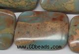 CNS152 15.5 inches 30*40mm rectangle natural serpentine jasper beads