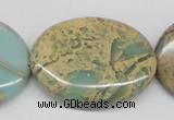 CNS170 15.5 inches 30*40mm oval natural serpentine jasper beads