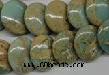 CNS175 15.5 inches 18mm flat round natural serpentine jasper beads