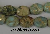 CNS188 15.5 inches 8*10mm oval natural serpentine jasper beads