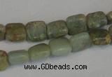 CNS212 15.5 inches 6*6mm square natural serpentine jasper beads