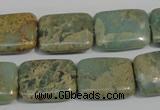 CNS256 15.5 inches 15*20mm rectangle natural serpentine jasper beads